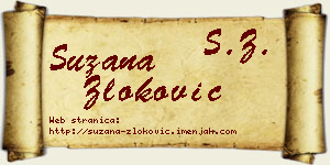 Suzana Zloković vizit kartica